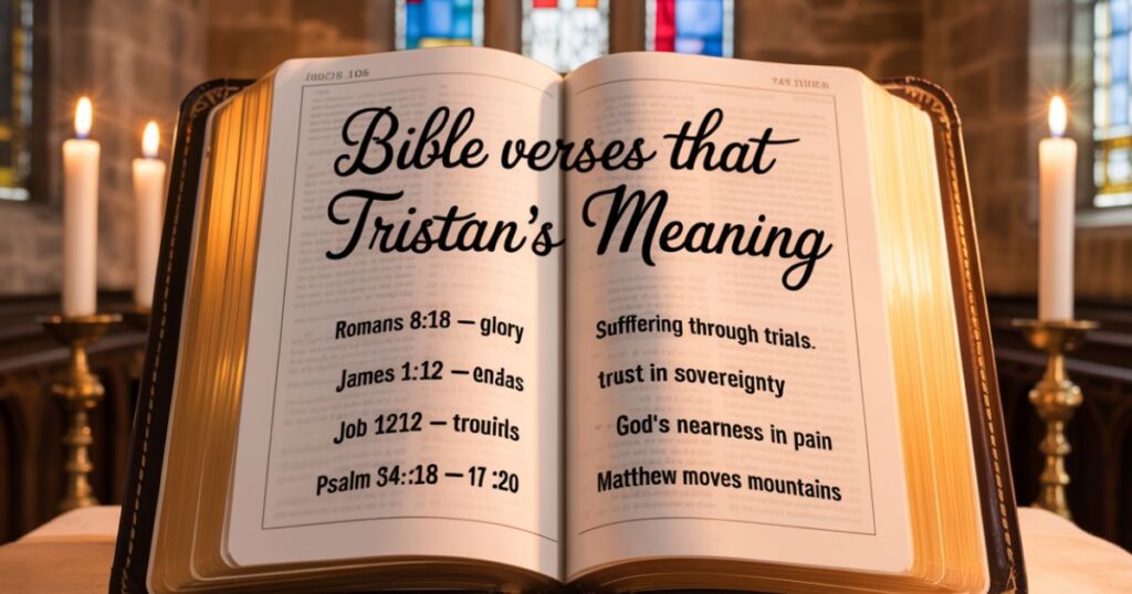 Bible Verses That Reflect Tristan's Meaning