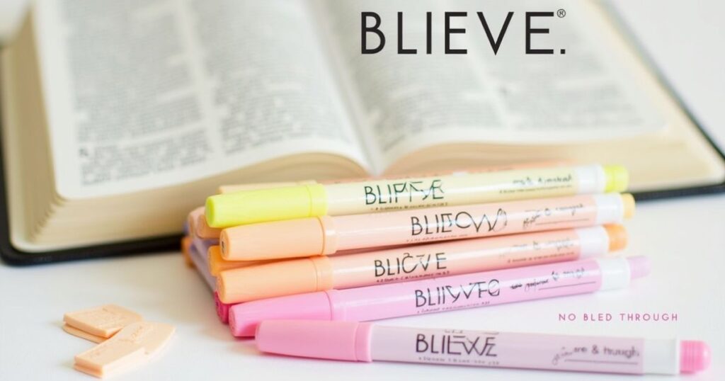 BLIEVE – Aesthetic Bible Highlighters No Bleed Through