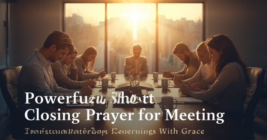 Short Closing Prayer for Meeting