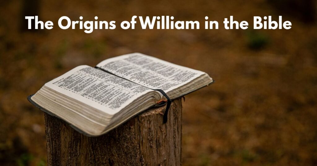 The Origins of William in the Bible