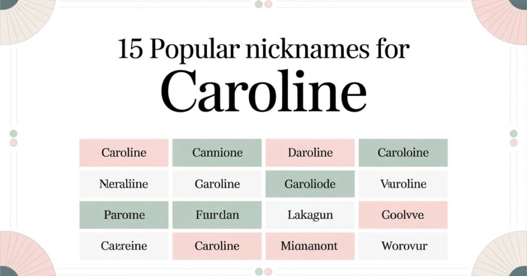 15 Popular Nicknames for "Caroline"