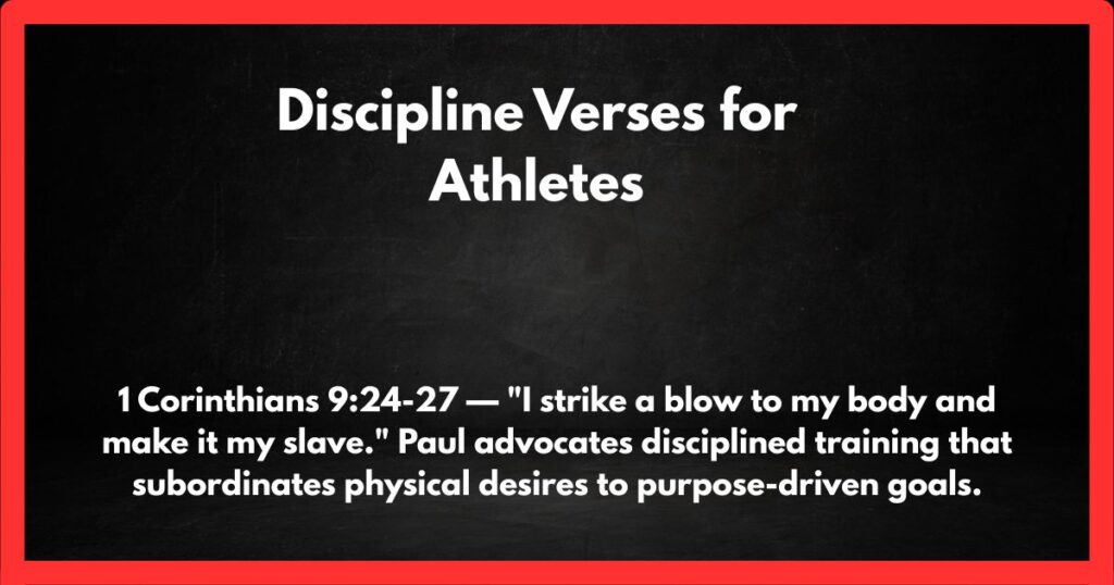 Discipline Verses for Athletes