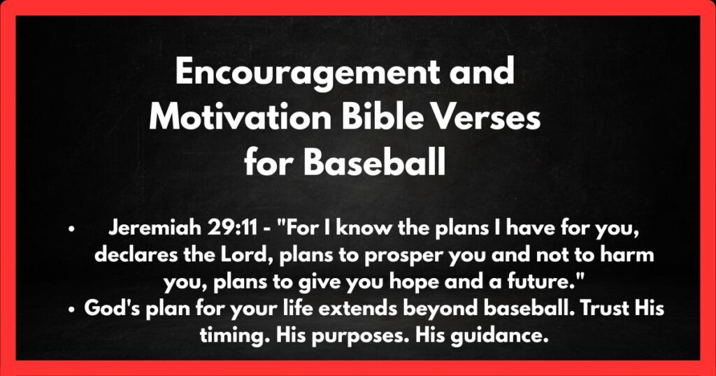 Encouragement and Motivation Bible Verses for Baseball