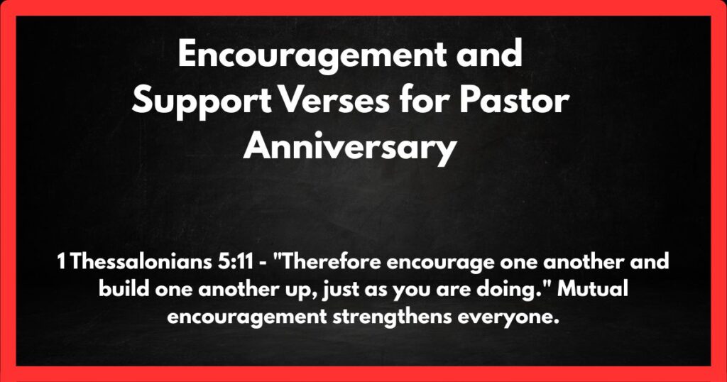 Encouragement and Support Verses for Pastor Anniversary