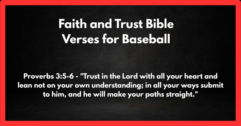 Faith and Trust Bible Verses for Baseball