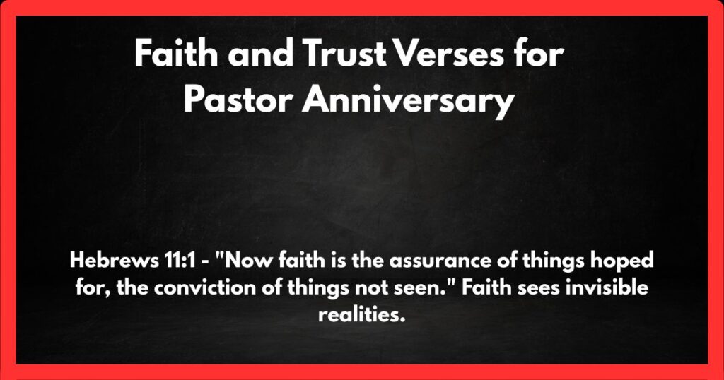 Faith and Trust Verses for Pastor Anniversary