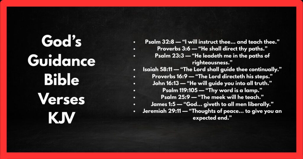God’s Guidance Bible Verses KJV