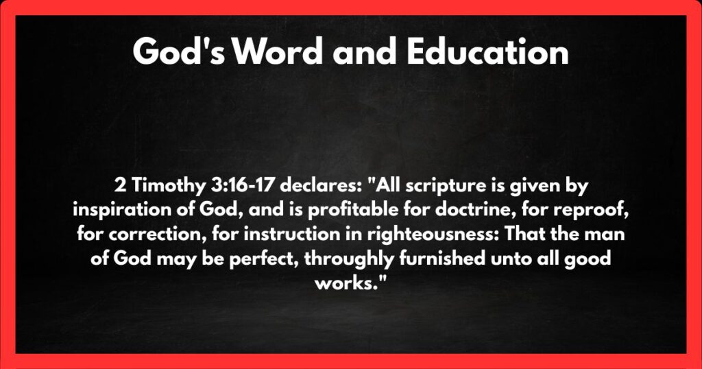 God's Word and Education