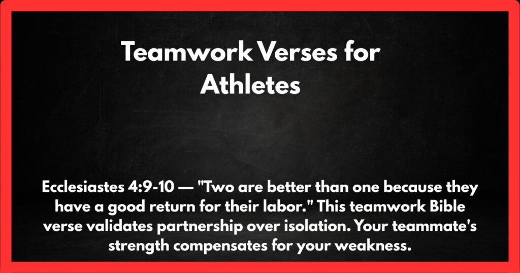 Teamwork Verses for Athletes