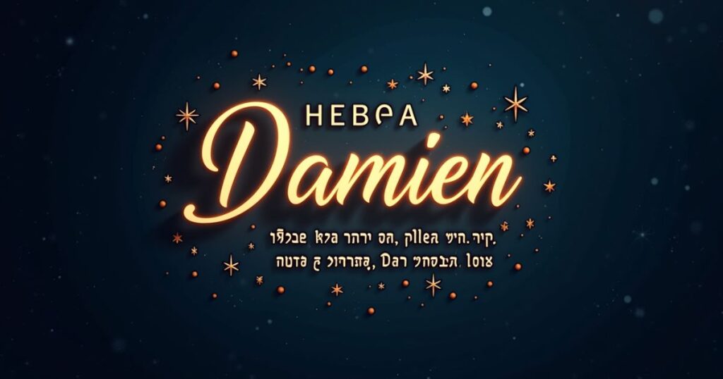 The Meaning of "Damien" in Hebrew