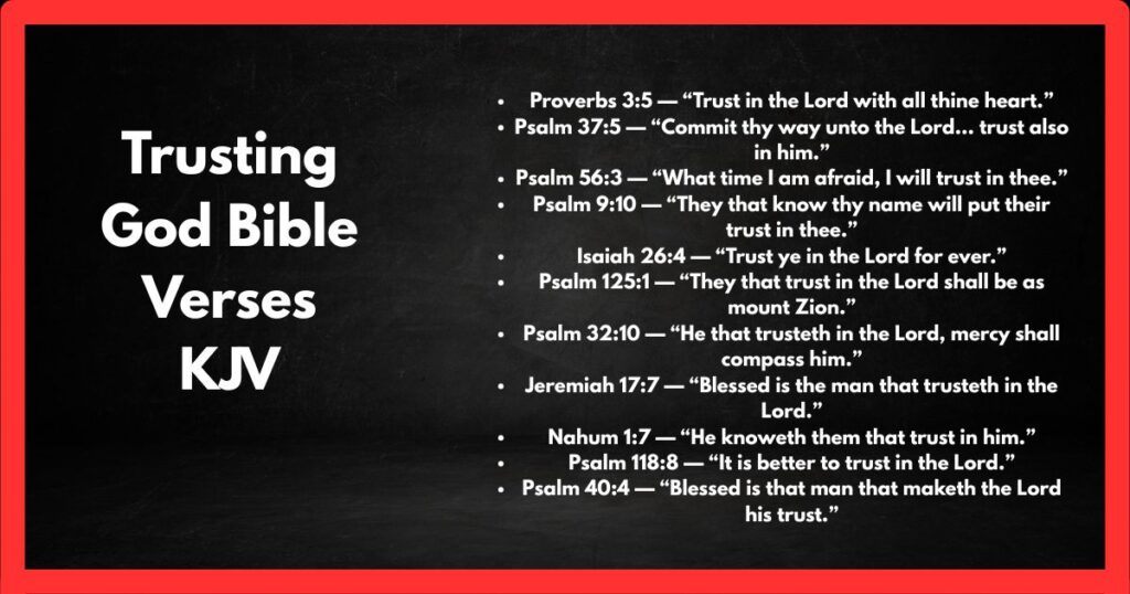 Trusting God Bible Verses KJV