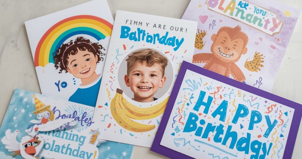 5 Birthday Cards for Kids