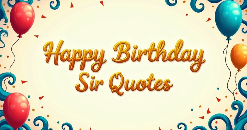 Happy Birthday Sir Quotes