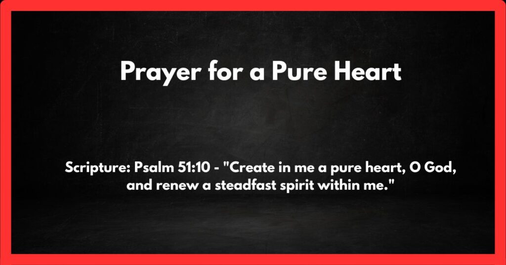 Prayer for a Pure Heart
