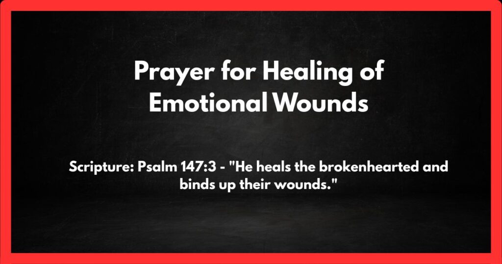Prayer for Healing of Emotional Wounds