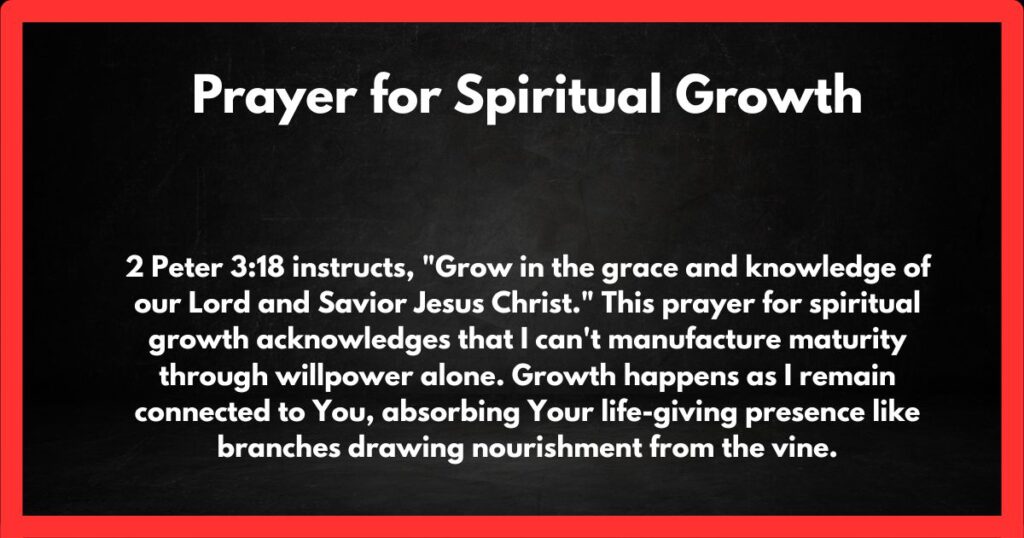 Prayer for Spiritual Growth