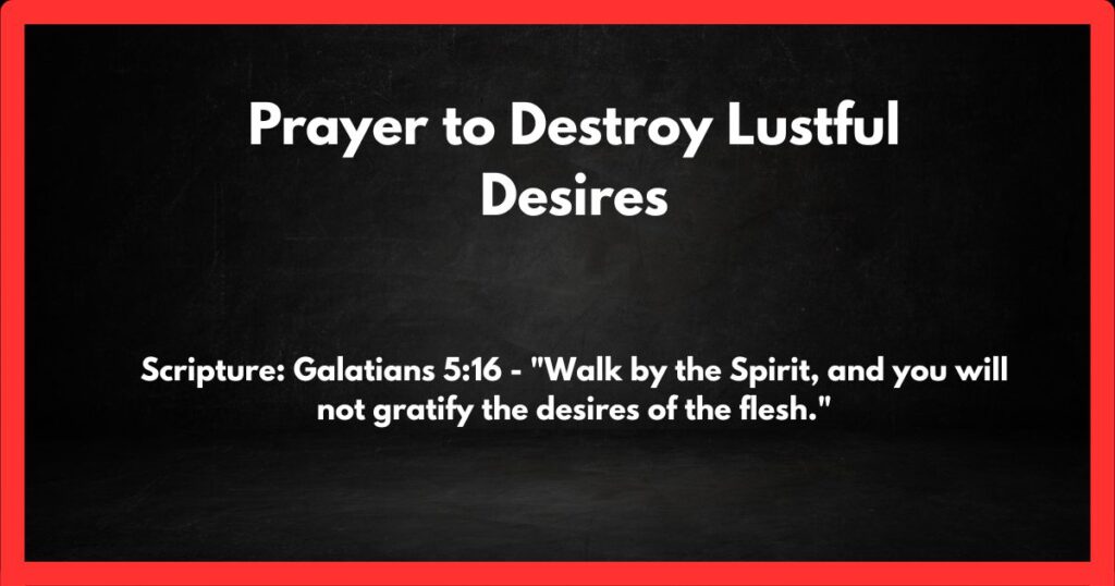 Prayer to Destroy Lustful Desires
