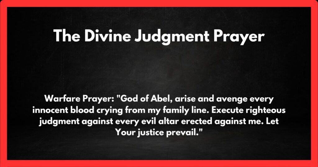 The Divine Judgment Prayer