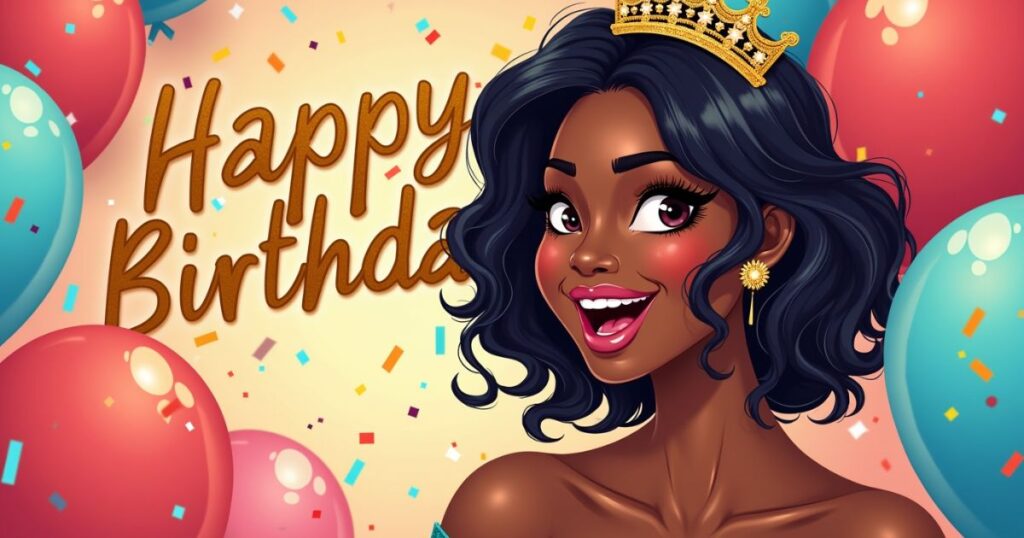 Classy Happy Birthday African American Woman Free to Share Funny