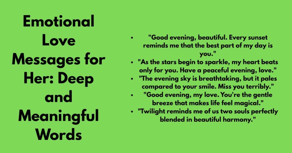 Emotional Love Messages for Her: Deep and Meaningful Words