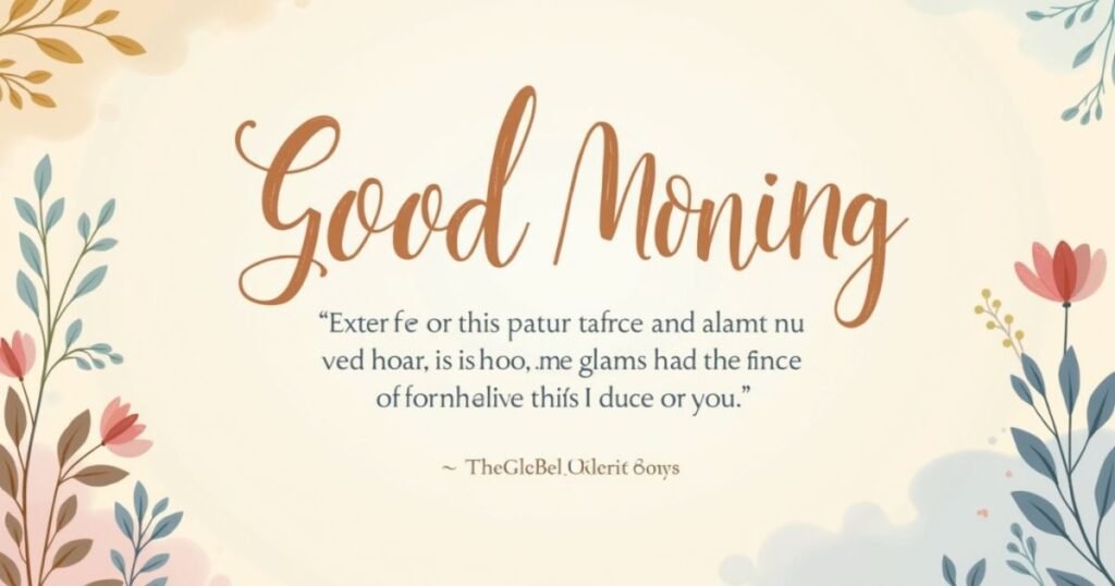 Heart Touching Good Morning Quotes That Speak to the Soul