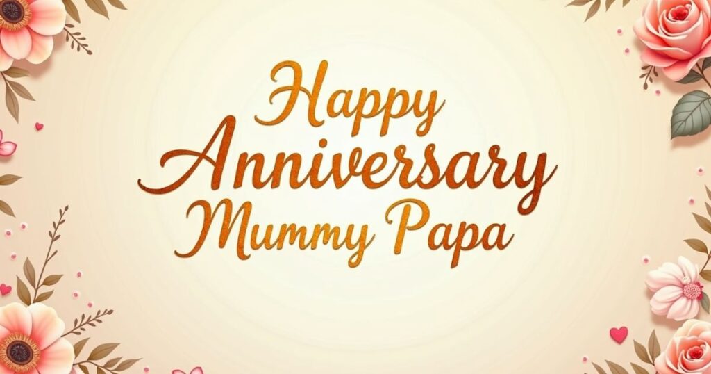 Marriage Anniversary Wish for Mummy Papa in English