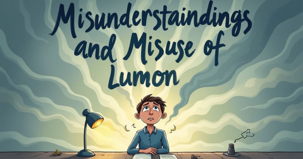 Misunderstandings and Misuse of Lumon