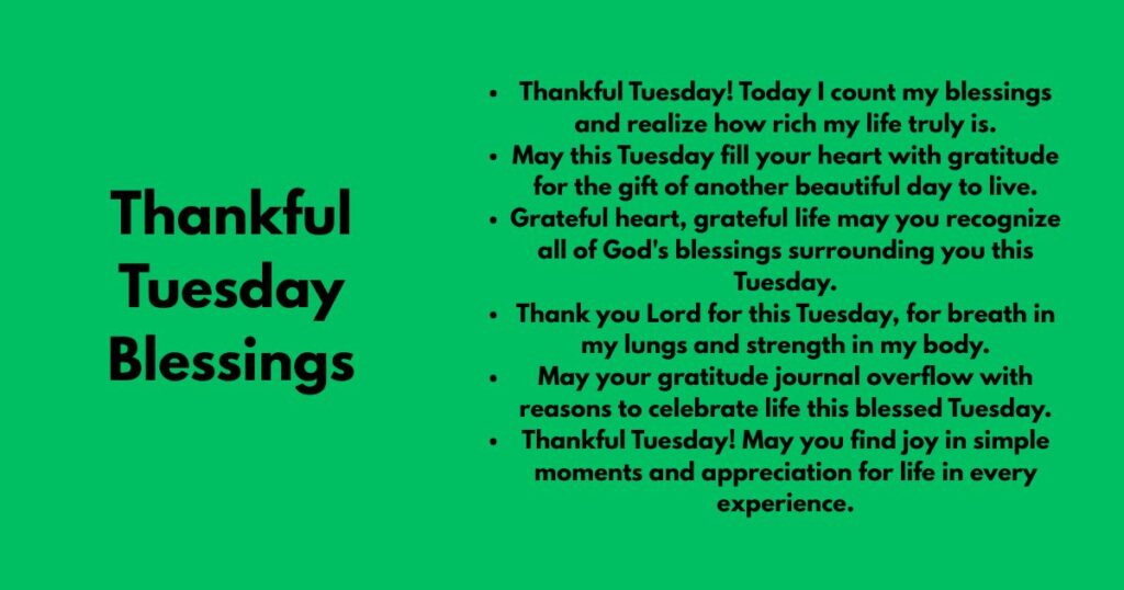 Thankful Tuesday Blessings