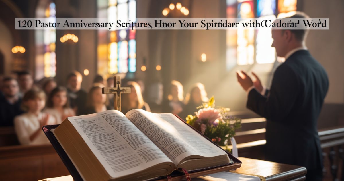 120 Pastor Anniversary Scriptures to Honor Your Spiritual Leader with God's Word