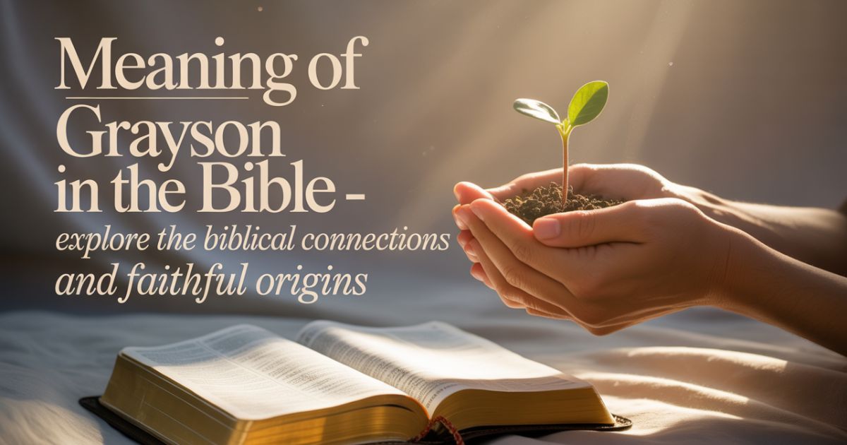 Meaning of Grayson in the Bible – Explore the Biblical Connections and Faithful Origins