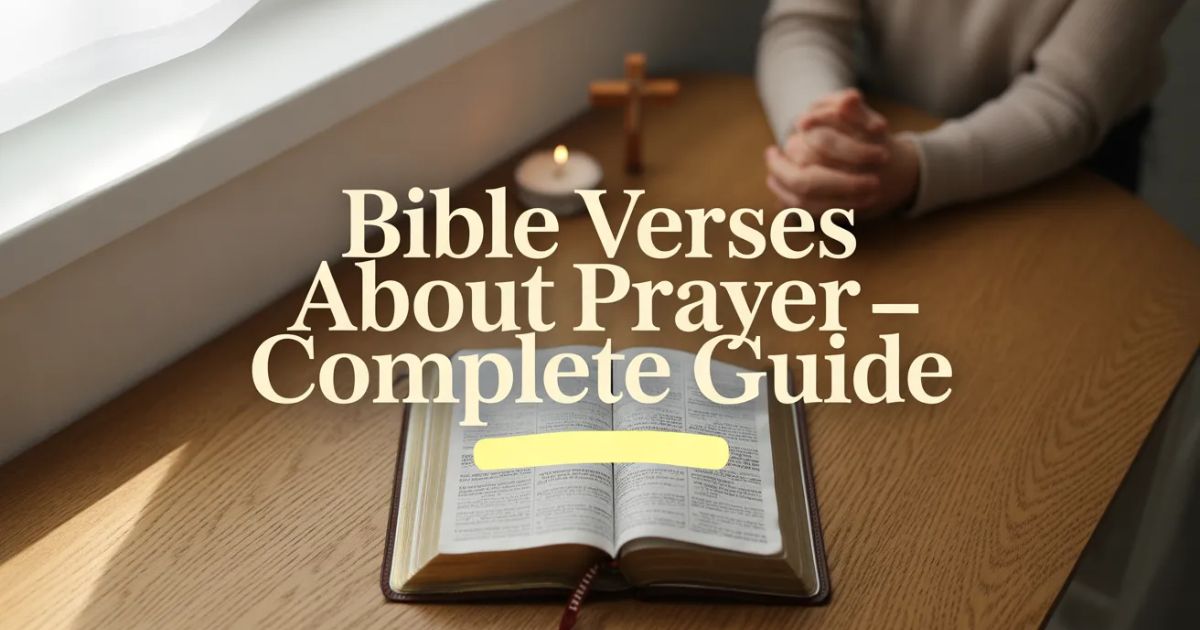 Bible Verses About Prayer: A Complete Guide to Scripture's Powerful Teachings on Communicating with God